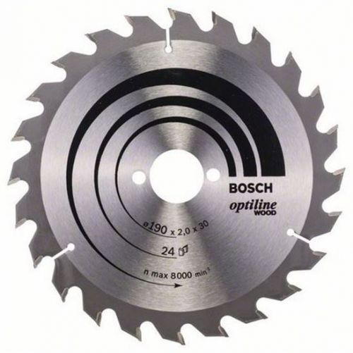 Циркулярен диск с твърдосплавни пластини BOSCH 190X2.0X30 Z=24